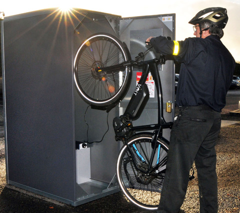 E-Warrior Vertical Bike Locker for E-Bikes