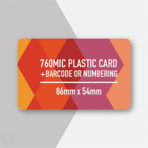 760mic PVC Cards with Barcode