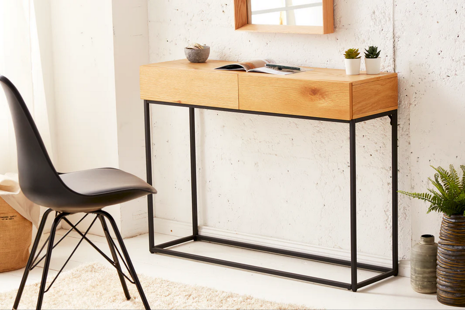 Console Table Elements 100cm Oak Wood Natura