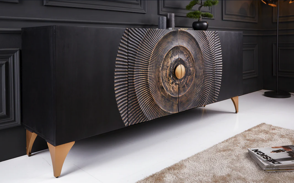 Sideboard Golden Eye 177cm Mango Wood Black