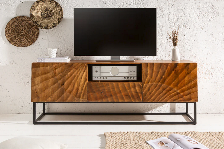 TV Stand Fossil 160cm Mango Wood Brown