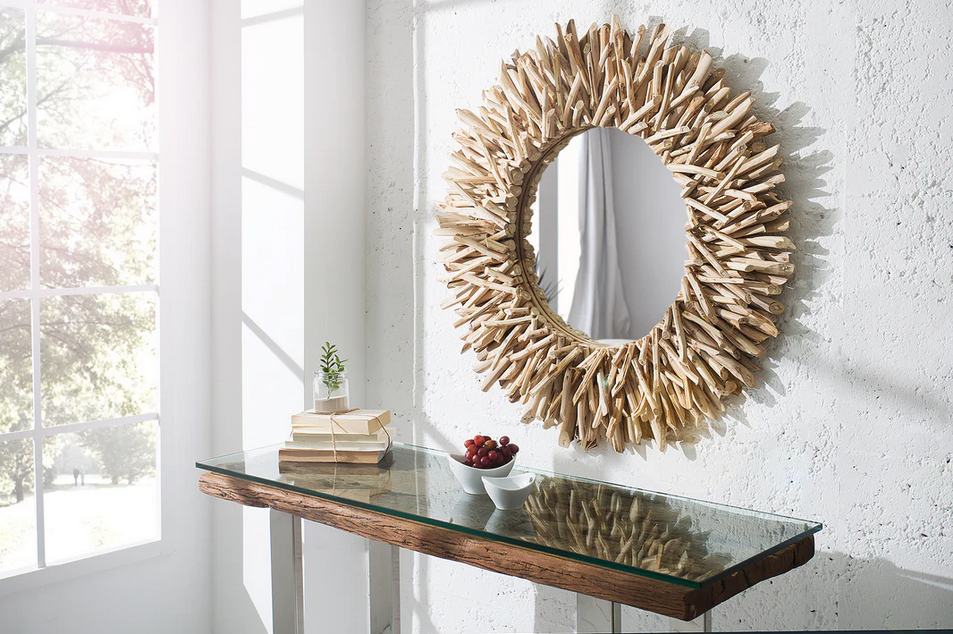 Mirror Riverside 80cm Teak Wood Natural