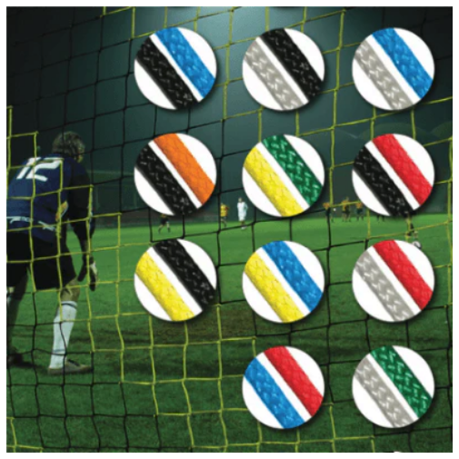 Diamond Senior Continental Striped Football Goal Nets