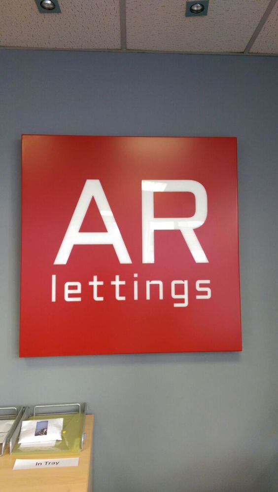 A R Lettings Office Signage