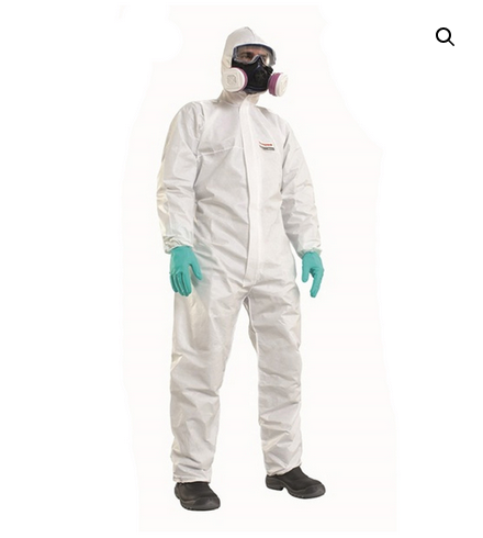 Honeywell Disposable Overall &minus; Hooded White