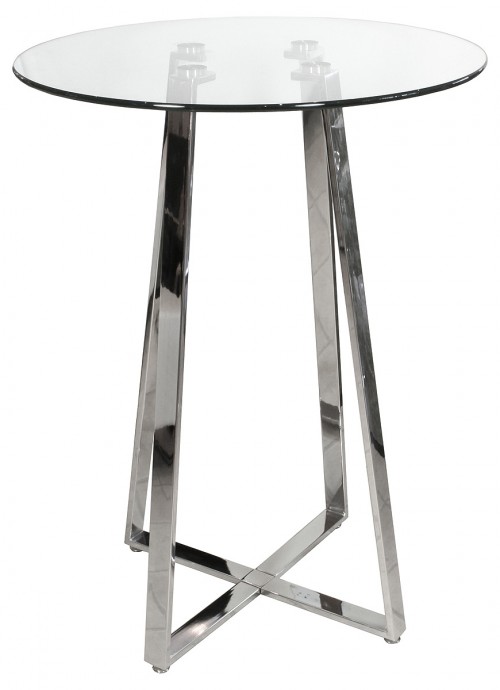 Glass Top Poseur Table