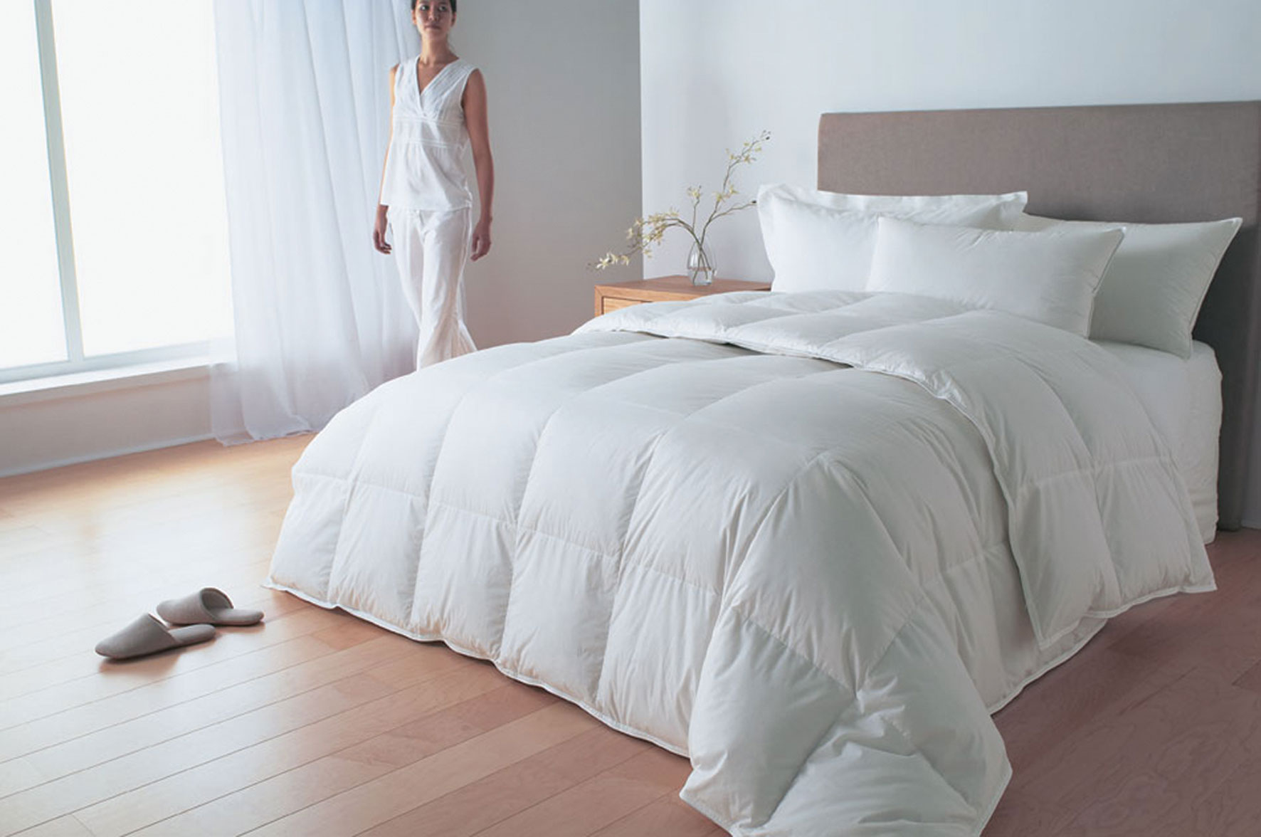 Down Feel Microfibre/Cotton Percale Duvet