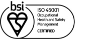 BSI ISO 45001 Occupational Health & Safety Management Logo