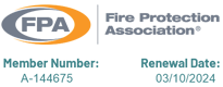 FPA Fire Protection Association Member Number A-144675 Logo