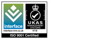 Interface UKAS ISO 9001 Certified Logo