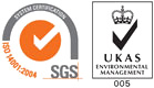 ISO 14001 2004 & UKAS Management (SGS) Logo