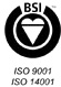 ISO 9001 & 14001 BSI Logo