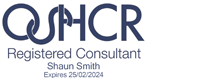 OSHCR Registered Consultant Shaun Smith Logo