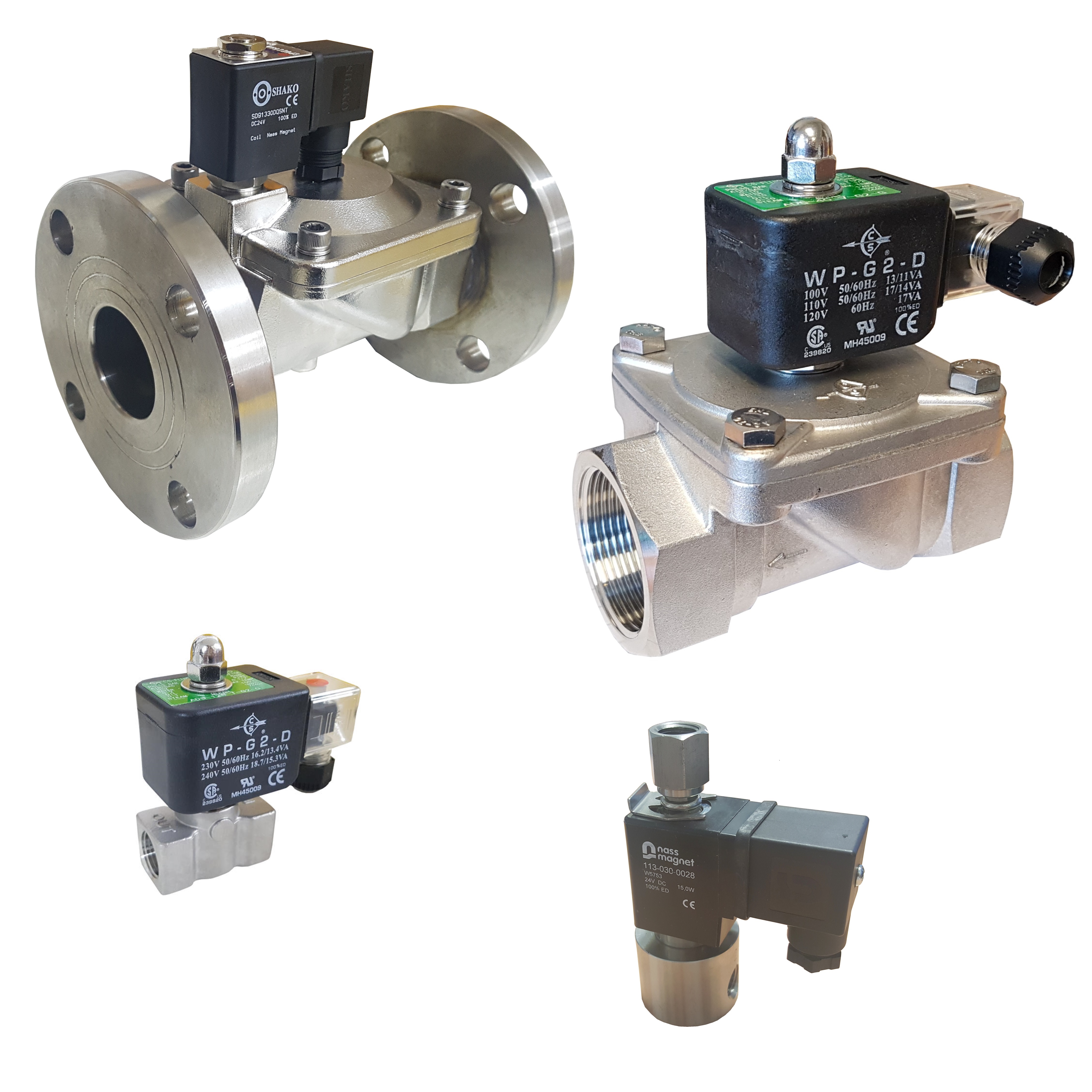 Stainless steel solenoid valves