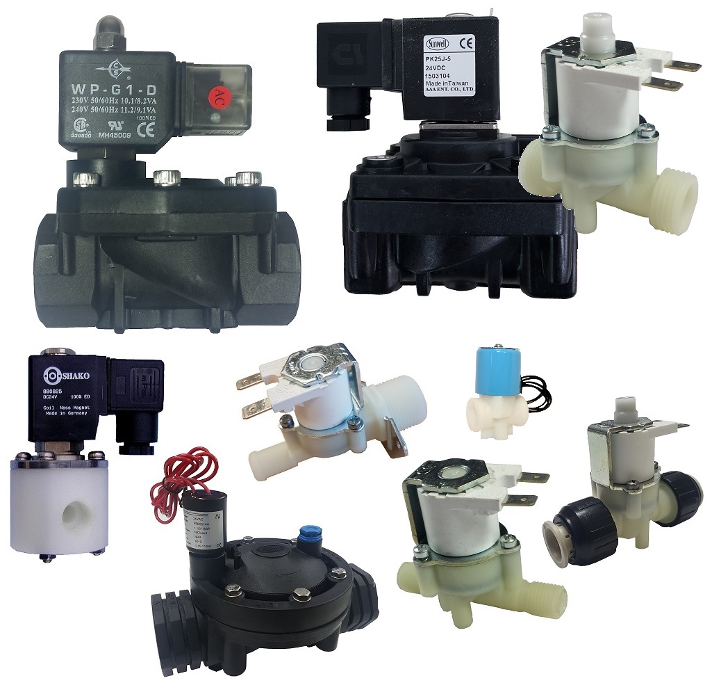 Plastic solenoid valves